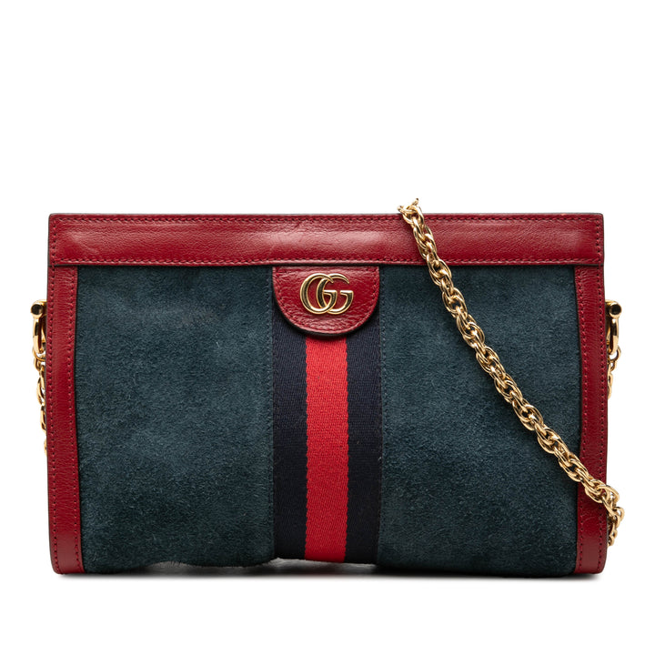 Gucci Sac bandoulière Web Ophidia Chaîne Petit Bleu – vue principale – GABY PARIS