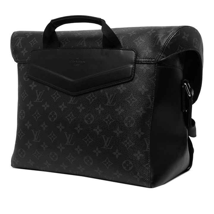 Louis Vuitton Sac bandoulière Voyager Monogram Eclipse MM Noir – vue 2 – GABY PARIS