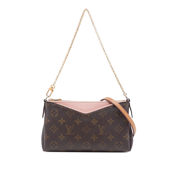 Louis Vuitton Pochette Pallas Monogram Marron – vue principale – GABY PARIS