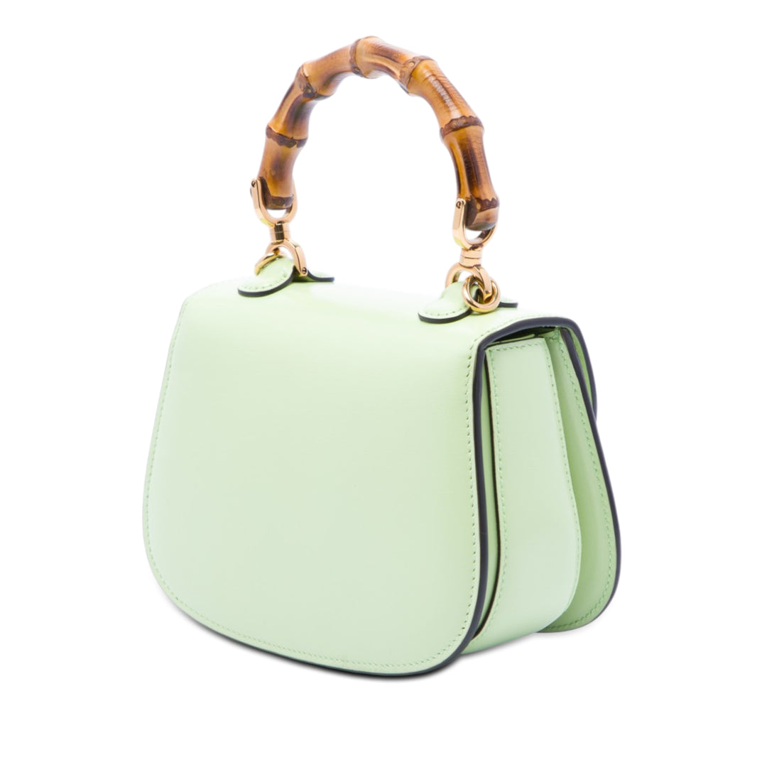 Gucci Mini Cuir de veau Web 1947 Bamboo sac à anse supérieure
