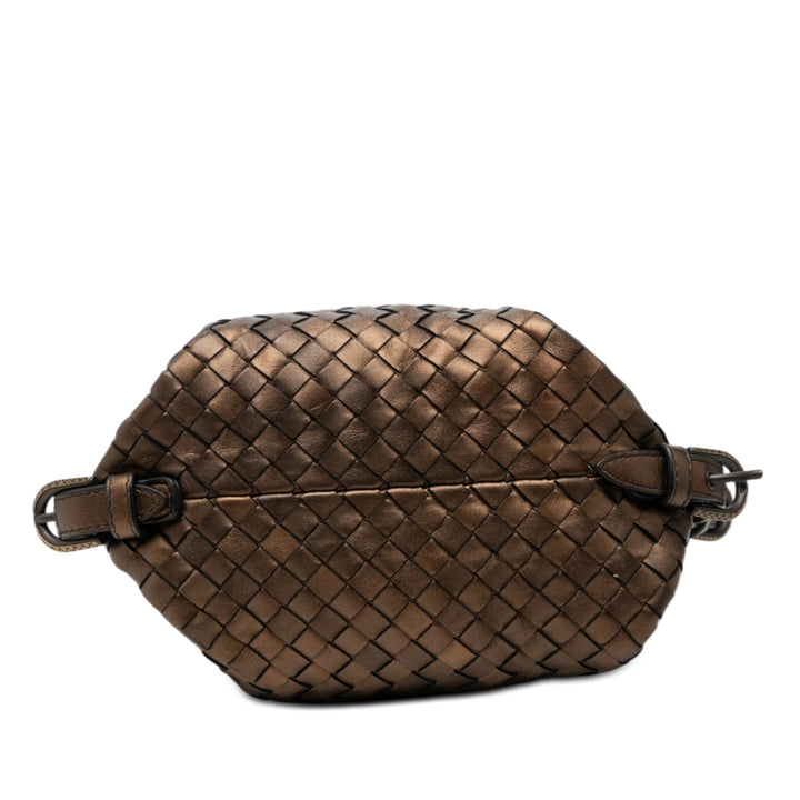 Bottega Veneta Metallic Nappa Intrecciato Belted Loop Sac à main