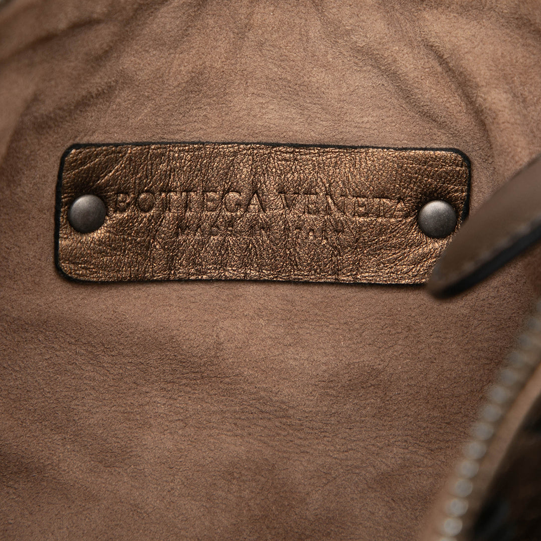Bottega Veneta Metallic Nappa Intrecciato Belted Loop Sac à main