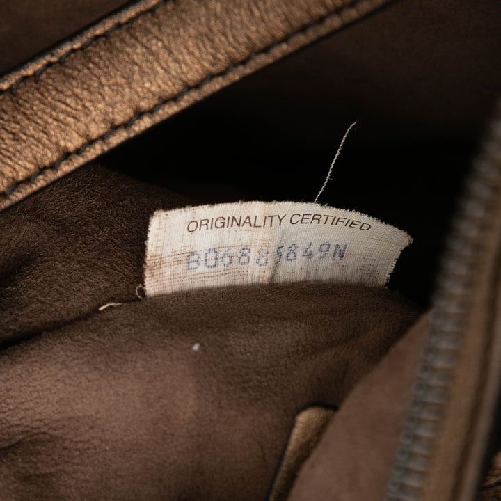 Bottega Veneta Metallic Nappa Intrecciato Belted Loop Sac à main