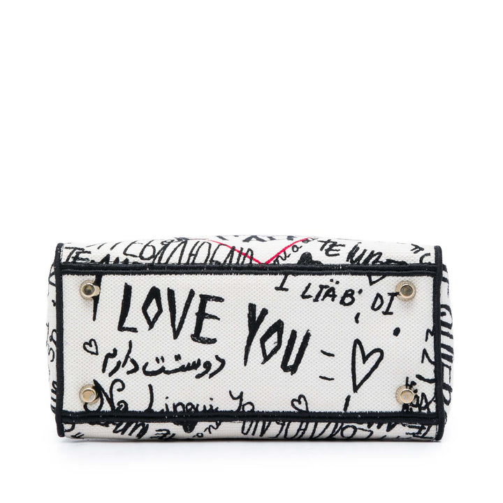 Dior DiorAmour Medium brodé Toile Graffiti Lady D Lite