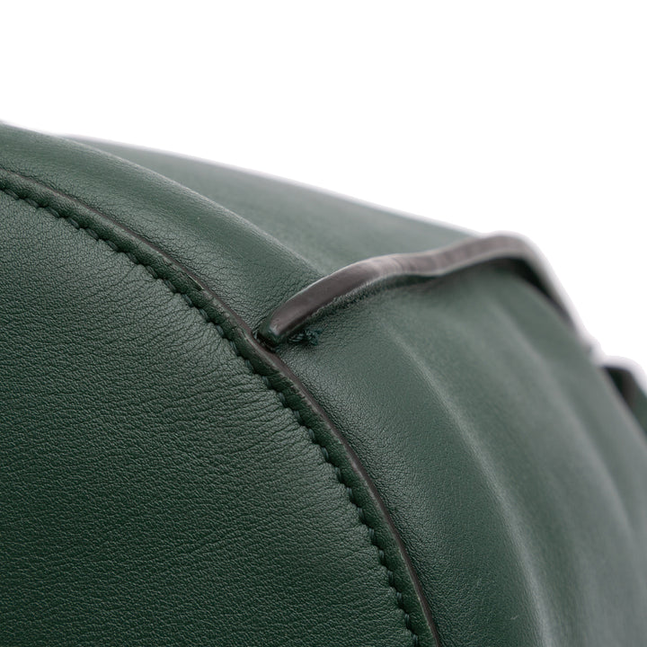Leather Big Bag Bucket Crossbody Green - Gaby Paris