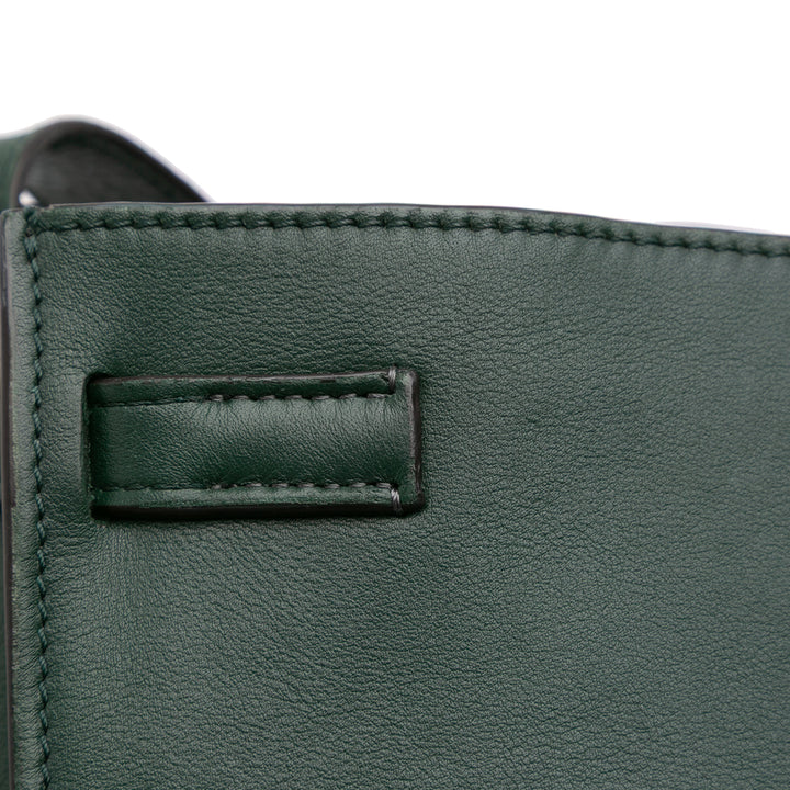 Leather Big Bag Bucket Crossbody Green - Gaby Paris