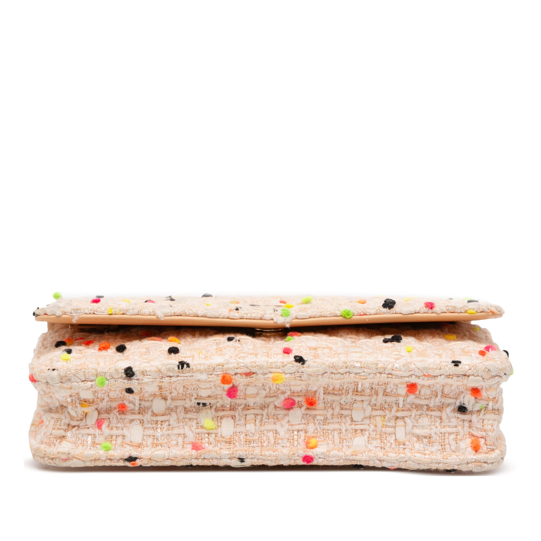 Chanel Quilted Tweed Candy Cotton and Beach Ball Wallet On Chain Marron