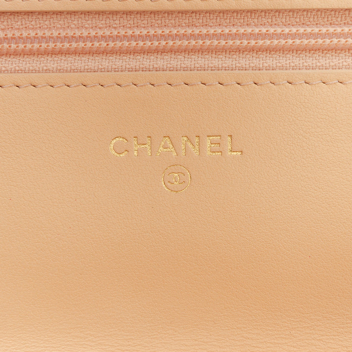 Chanel Quilted Tweed Candy Cotton and Beach Ball Wallet On Chain Marron