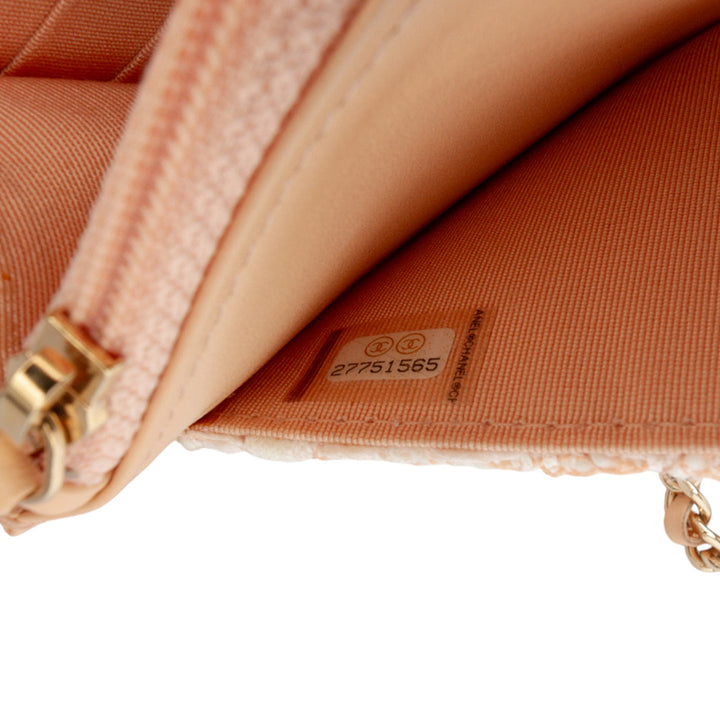 Chanel Quilted Tweed Candy Cotton and Beach Ball Wallet On Chain Marron