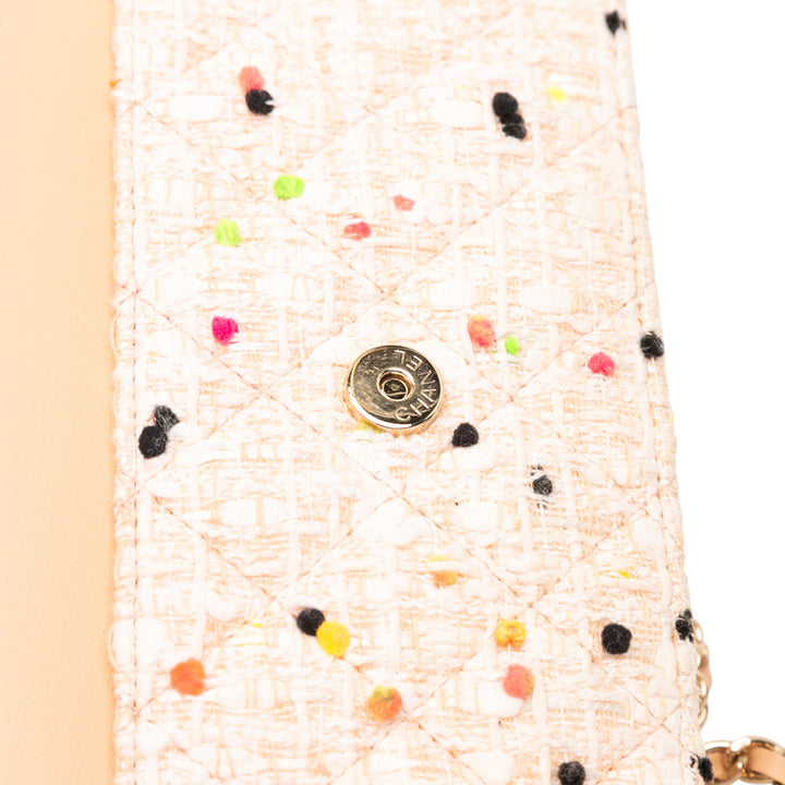 Chanel Quilted Tweed Candy Cotton and Beach Ball Wallet On Chain Marron
