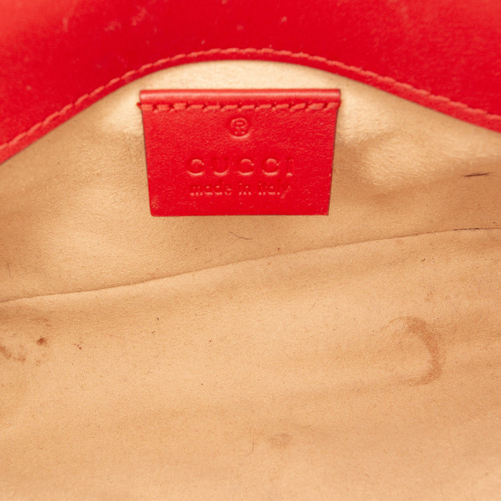 Gucci Mini GG Marmont Matelasse Cuir à rabat Sac porté croisé
