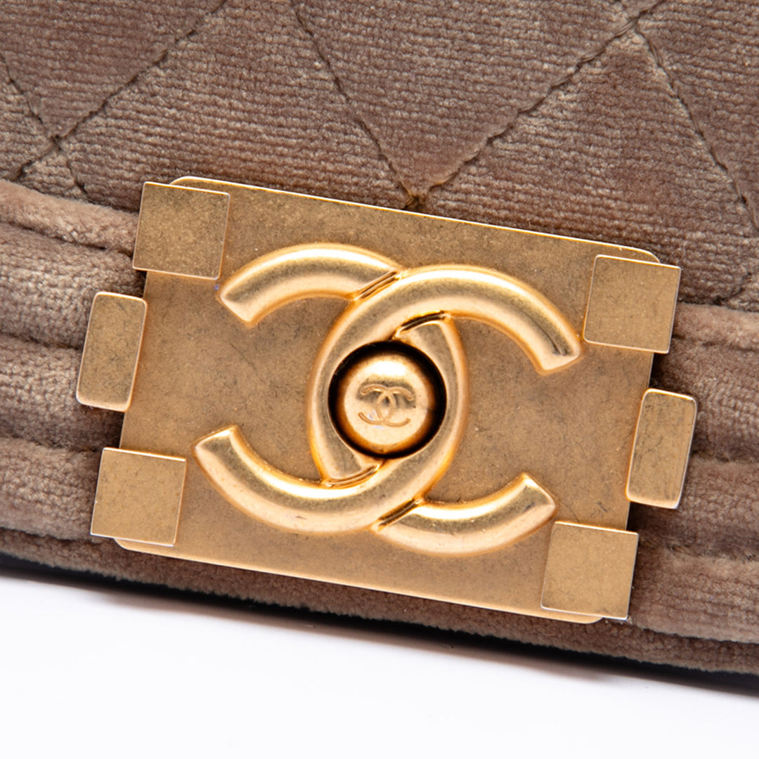 Matelassé Boy Sac Messenger Petit Marron