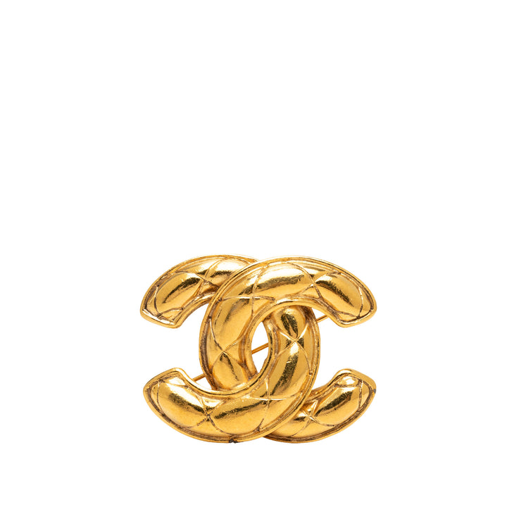 Chanel CC plaqué Matelassé Broche Métal