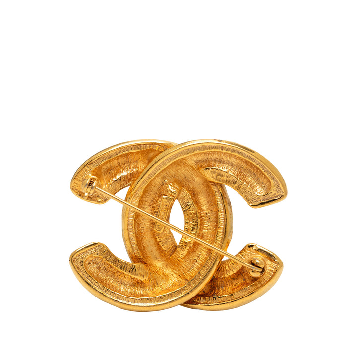 Chanel CC plaqué Matelassé Broche Métal