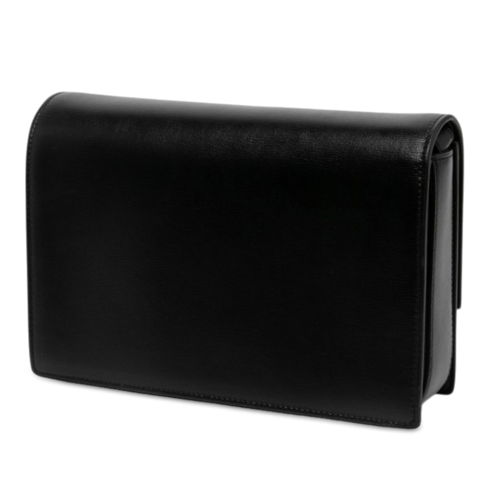 Saint Laurent Bellechasse Sac Moyen Cuir de veau Noir – vue 2 – GABY PARIS