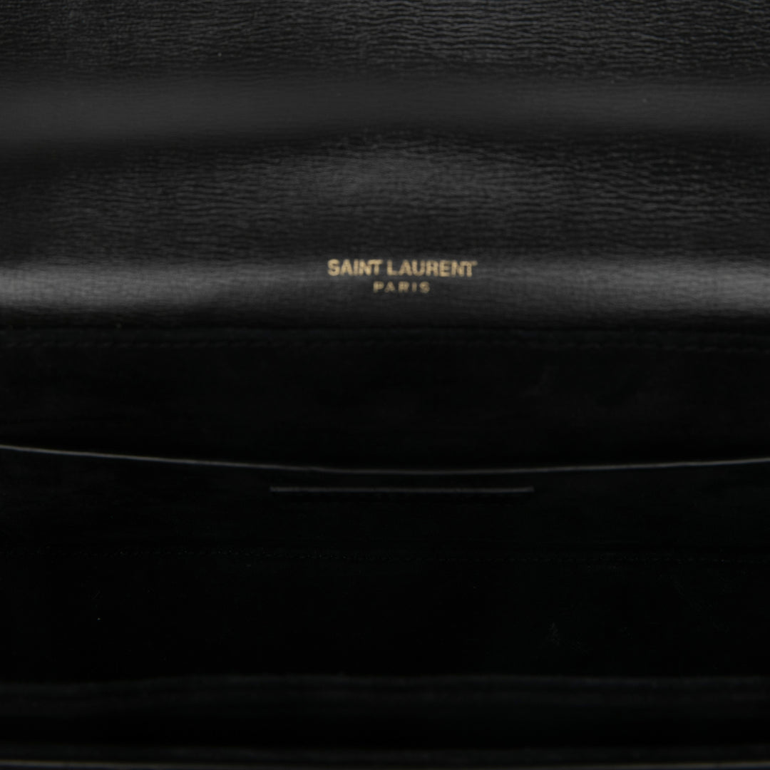 Saint Laurent Bellechasse Sac Moyen Cuir de veau Noir – vue 4 – GABY PARIS