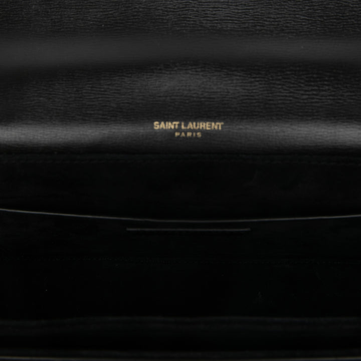 Saint Laurent Bellechasse Sac Moyen Cuir de veau Noir – vue 4 – GABY PARIS