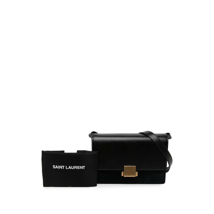 Saint Laurent Bellechasse Sac Moyen Cuir de veau Noir – vue 6 – GABY PARIS