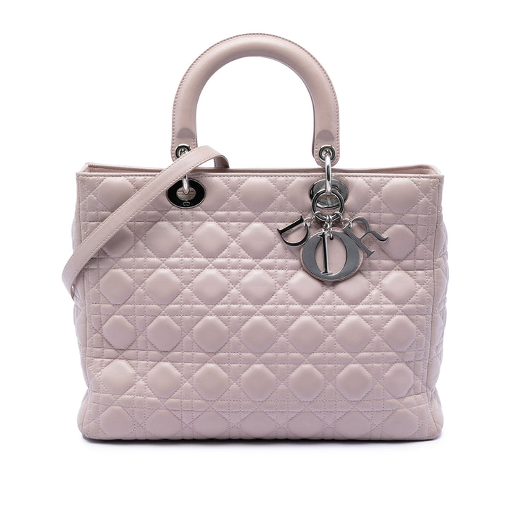 Dior Large Cuir d’agneau Cannage Lady Dior