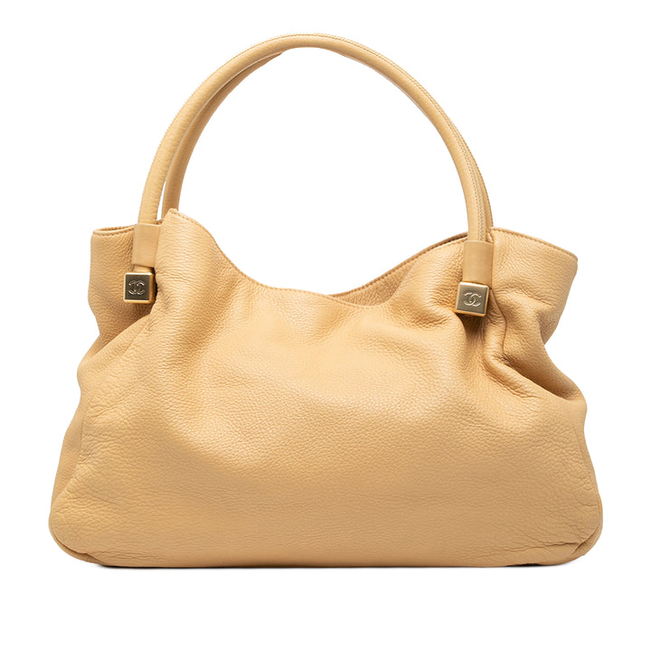 Chanel Cuir de veau grainé CC Dice Cabas