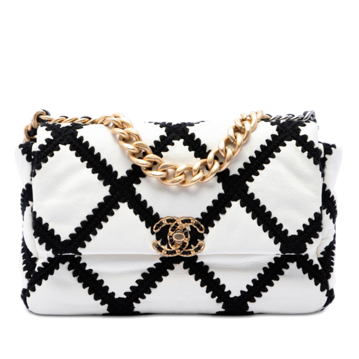 Chanel Large Crochet Cuir de veau 19 à rabat