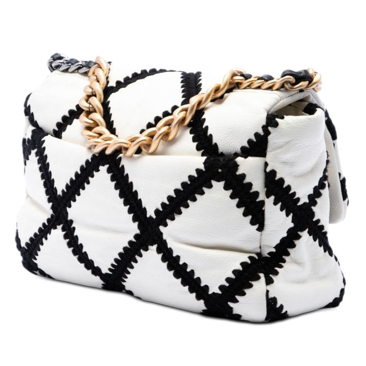 Chanel Large Crochet Cuir de veau 19 à rabat