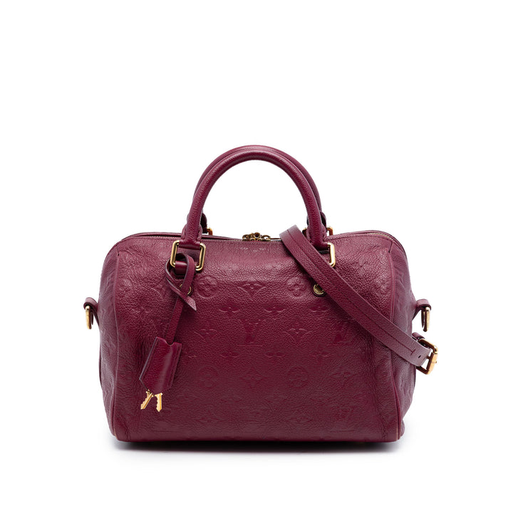 Speedy Bandouliere 25 Monogram Empreinte Rouge