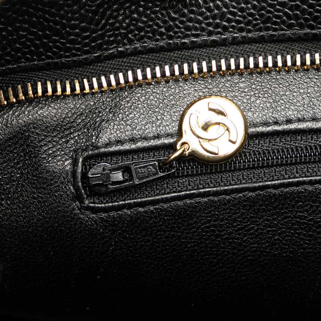 Caviar Medallion Tote Black - Gaby Paris