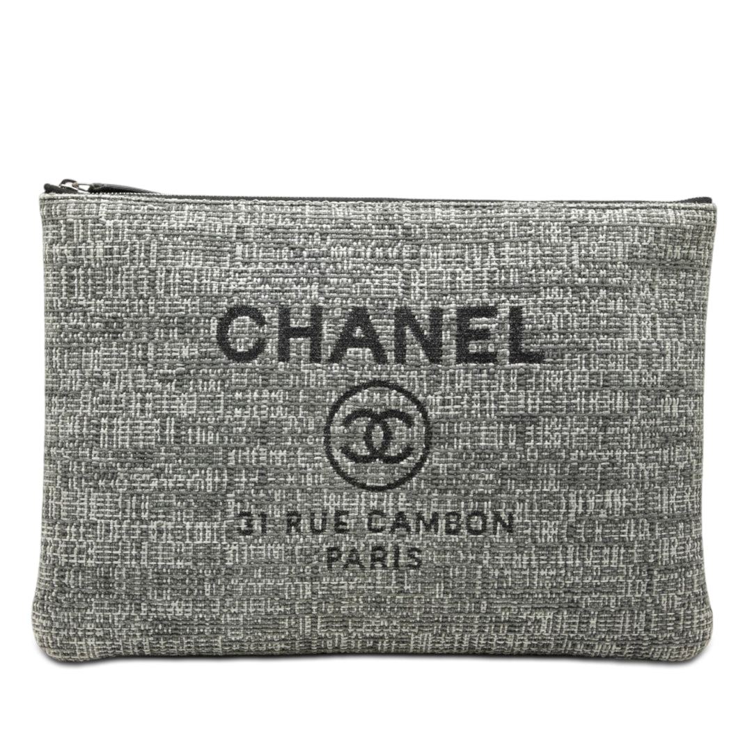Chanel Deauville O Étui Pochette Grand Tweed