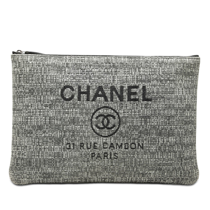 Chanel Deauville O Étui Pochette Grand Tweed