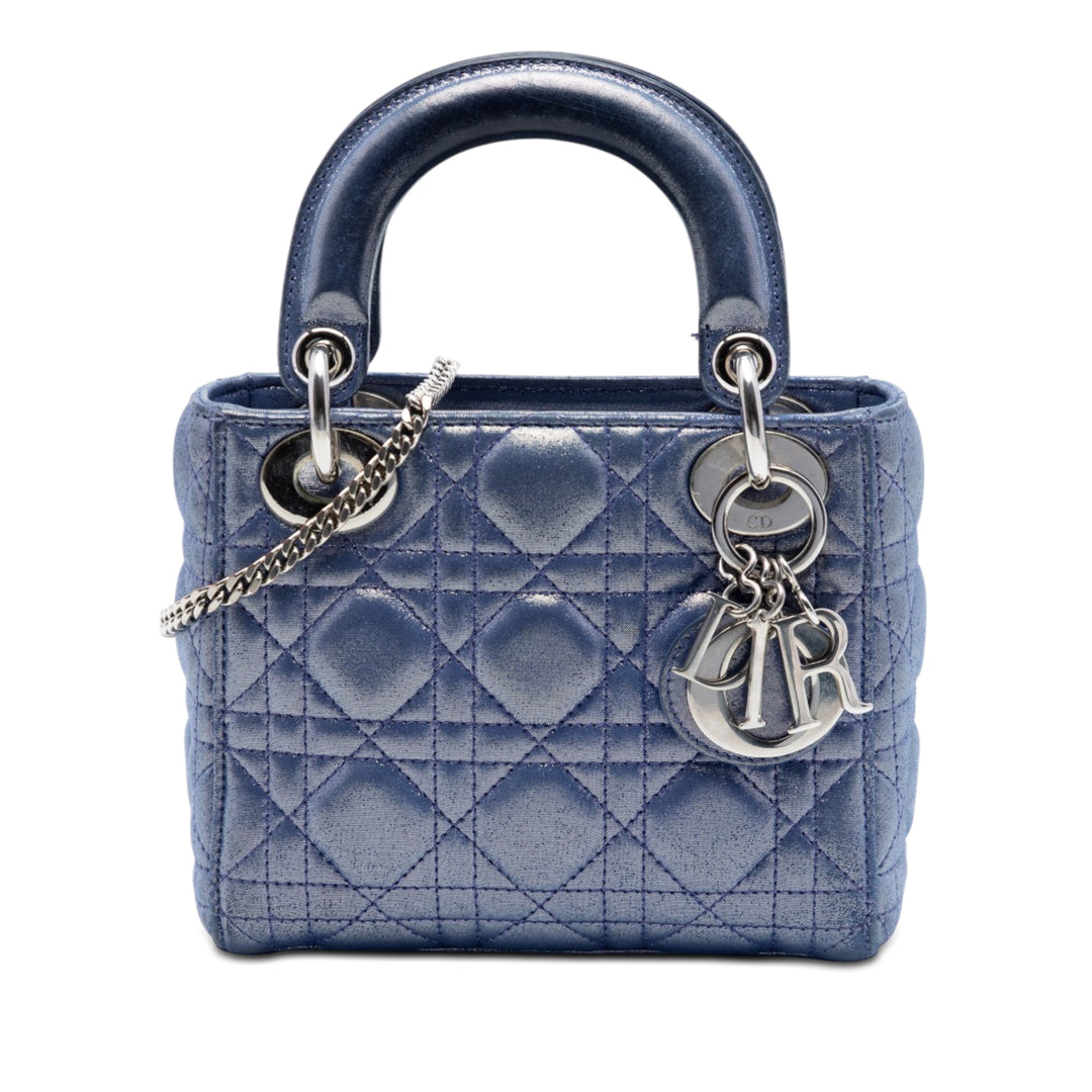 Dior Mini Iridescent Cuir d’agneau Cannage Lady Dior