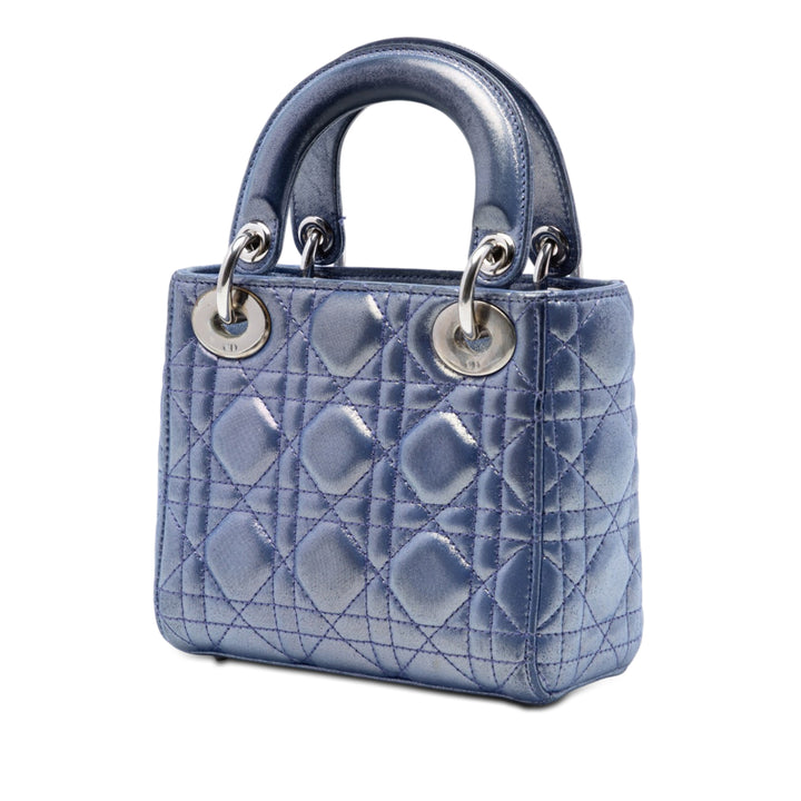 Dior Mini Iridescent Cuir d’agneau Cannage Lady Dior