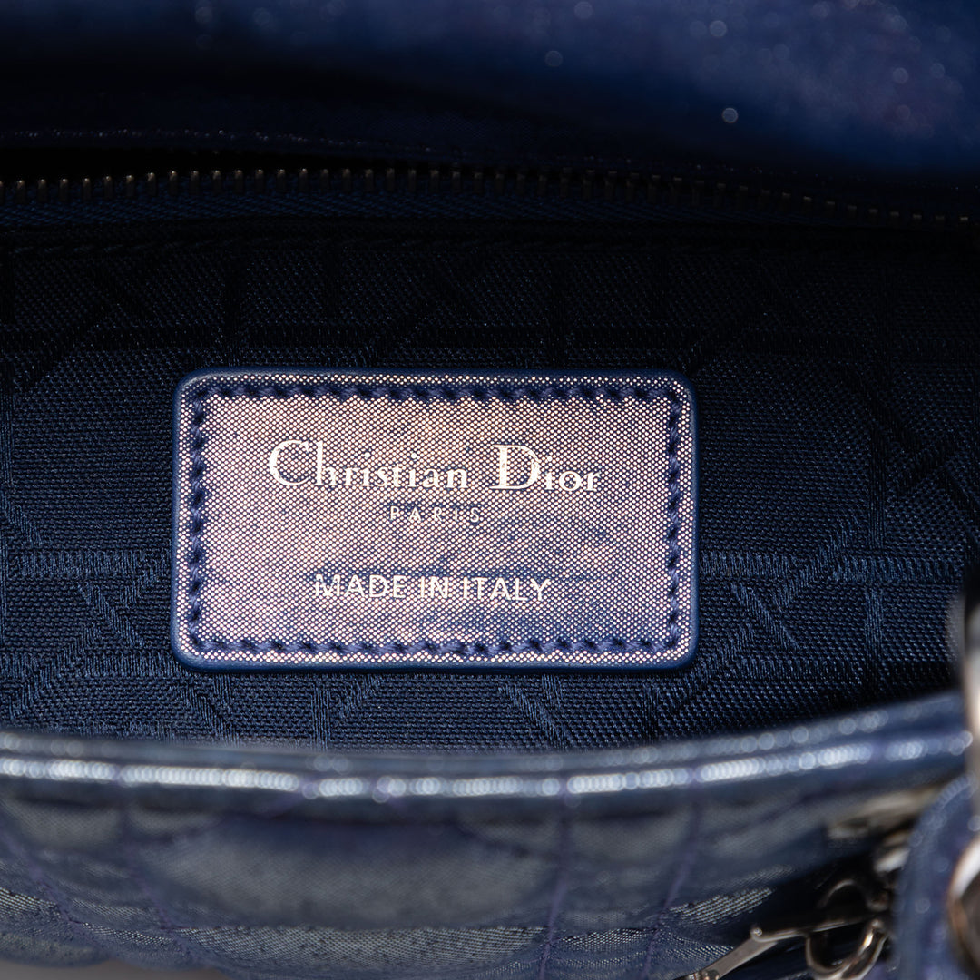 Dior Mini Iridescent Cuir d’agneau Cannage Lady Dior
