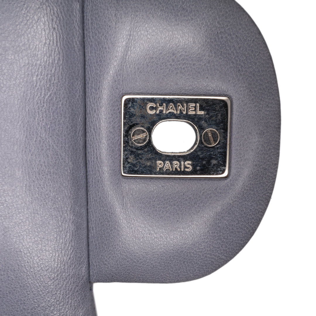 Jumbo Classic Lambskin Double Flap Purple - Gaby Paris