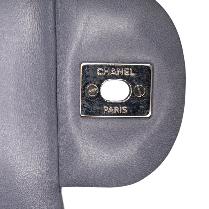 Jumbo Classic Lambskin Double Flap Purple - Gaby Paris