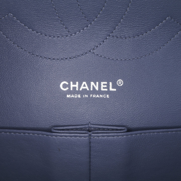 Jumbo Classic Lambskin Double Flap Purple - Gaby Paris