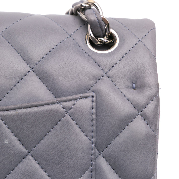 Jumbo Classic Lambskin Double Flap Purple - Gaby Paris