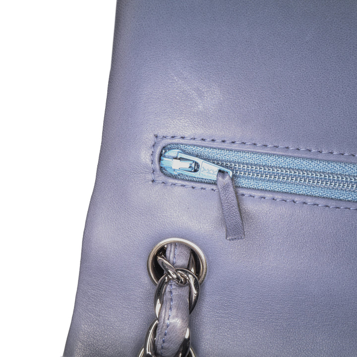 Jumbo Classic Lambskin Double Flap Purple - Gaby Paris