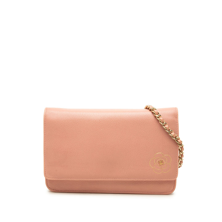 Chanel Sac bandoulière CC Camellia Wallet on Chain Cuir de veau Rose – vue principale – GABY PARIS