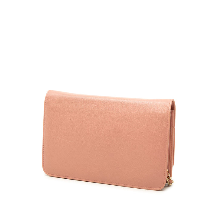 Chanel Sac bandoulière CC Camellia Wallet on Chain Cuir de veau Rose – vue 2 – GABY PARIS