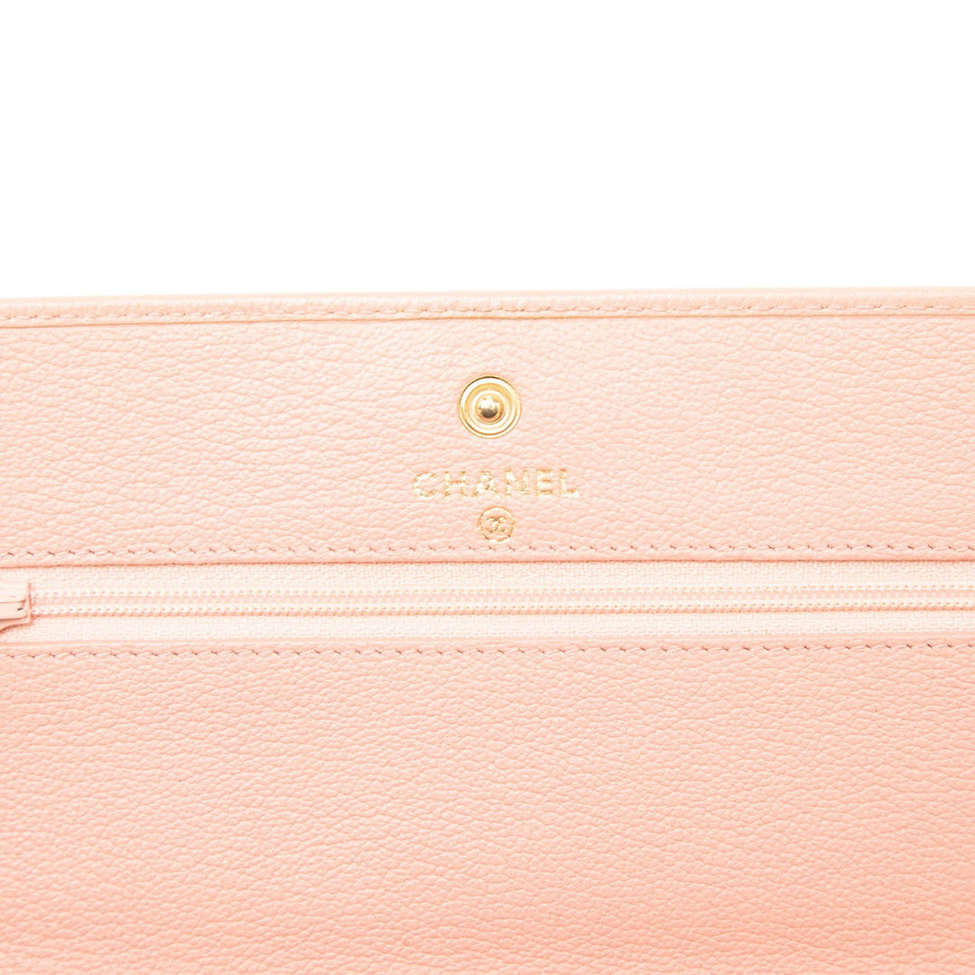Chanel Sac bandoulière CC Camellia Wallet on Chain Cuir de veau Rose – vue 5 – GABY PARIS