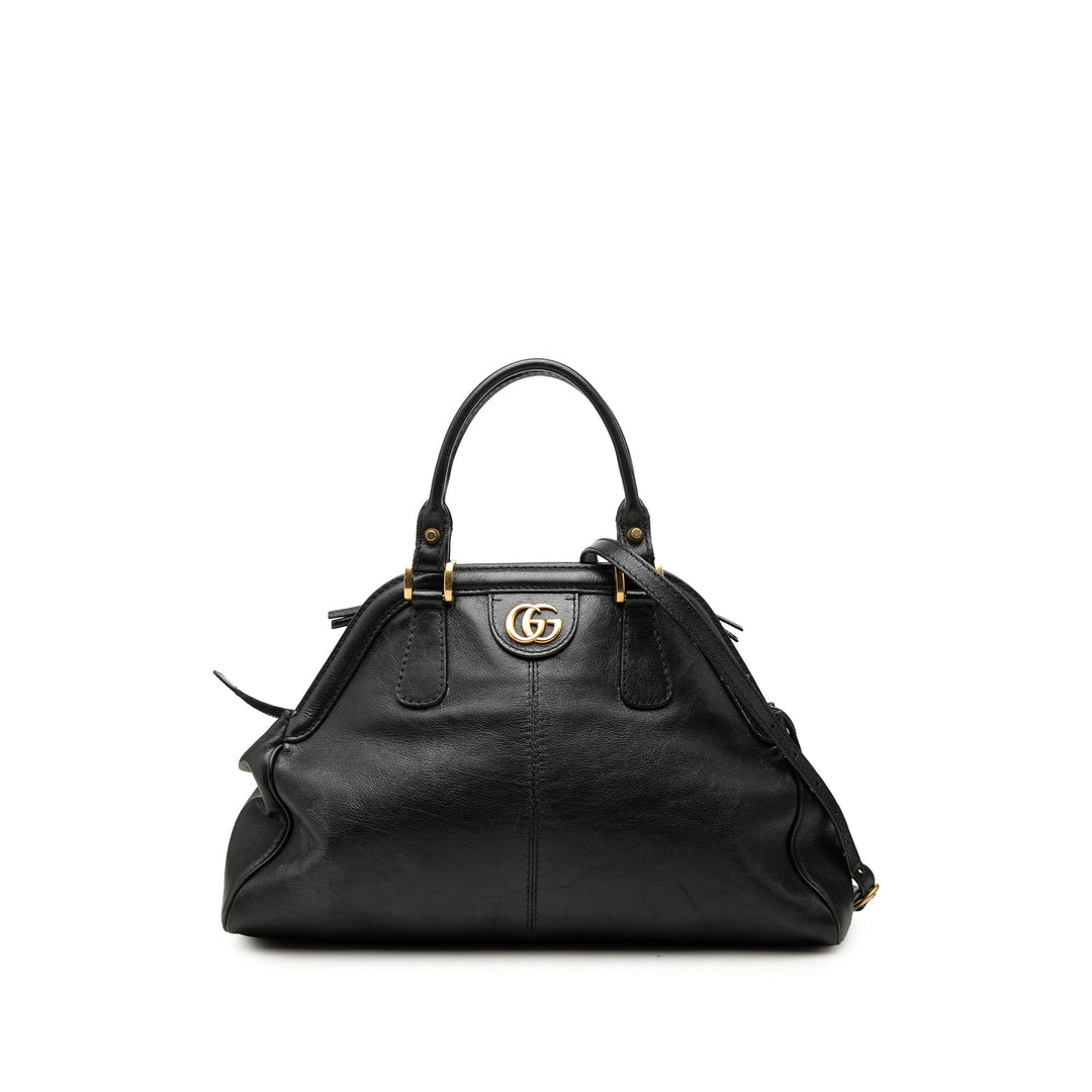 Gucci Rebelle Sac Moyen Cuir de veau Noir – vue principale – GABY PARIS