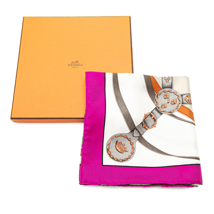 Hermès La Promenade Du Matin Silk Scarf Purple - GABY PARIS