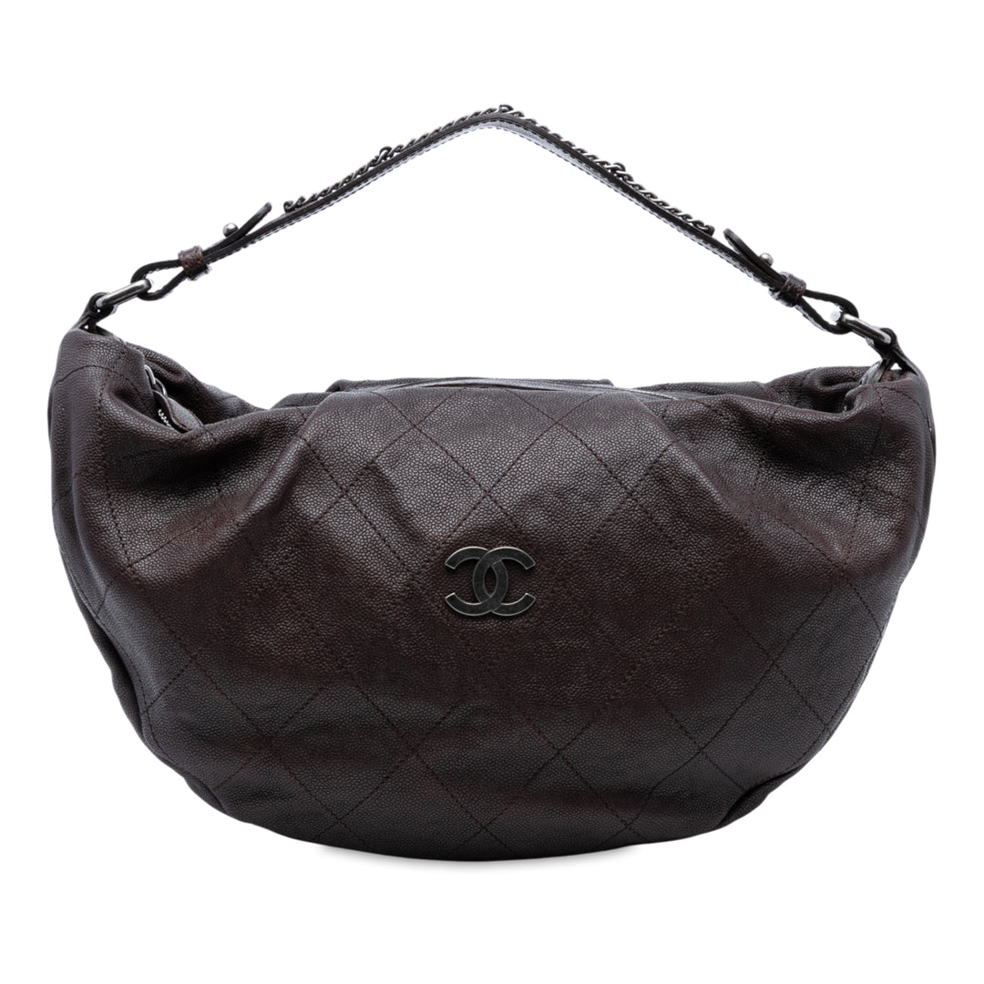 Chanel Large CC Caviar Outdoor Ligne Hobo Marron – GABY PARIS Authentique