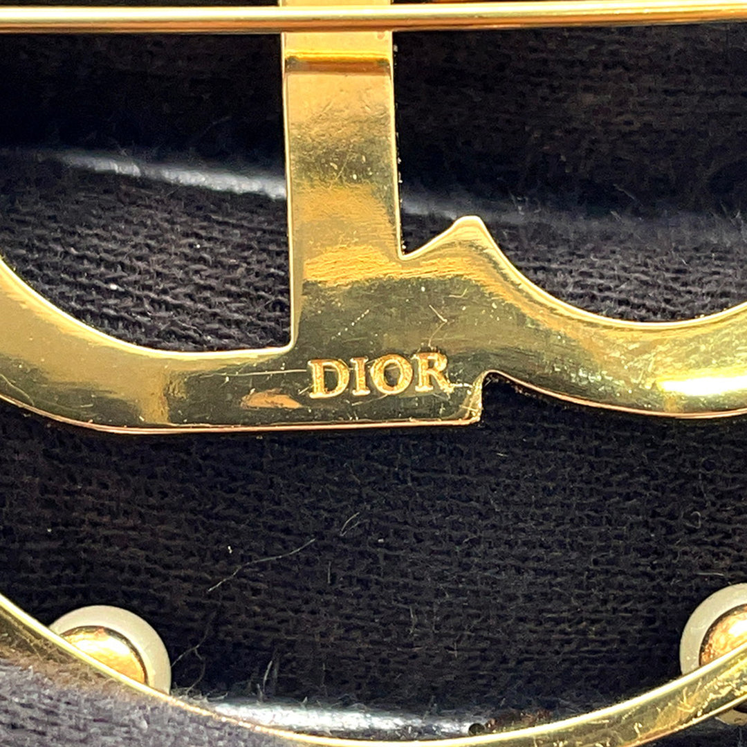 Dior plaqué Cristal et Perles fantaisie Clair D Lune Broche Doré