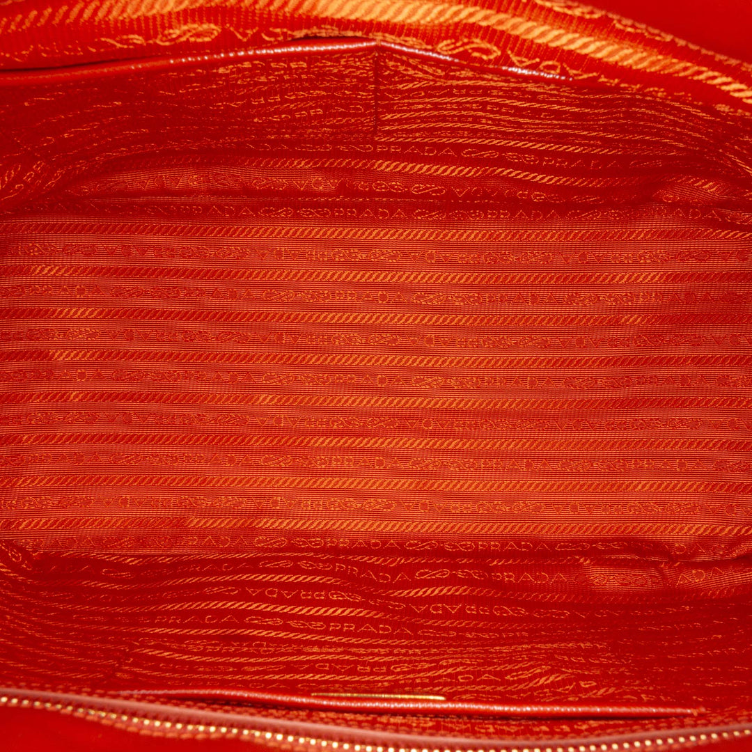 Prada Medium Saffiano Vernice Galleria Double Zip Sac