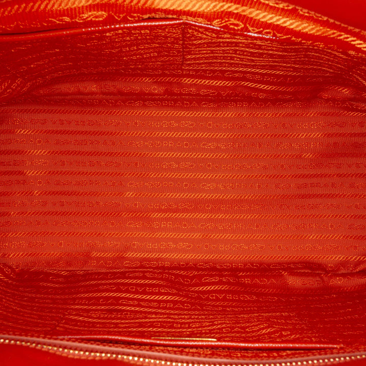 Prada Medium Saffiano Vernice Galleria Double Zip Sac
