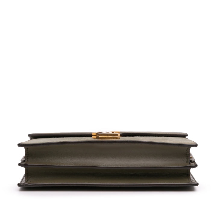 Saint Laurent Daim and Cuir de veau Monogram Cassandra Clasp Bag Marron – GABY PARIS Authentique