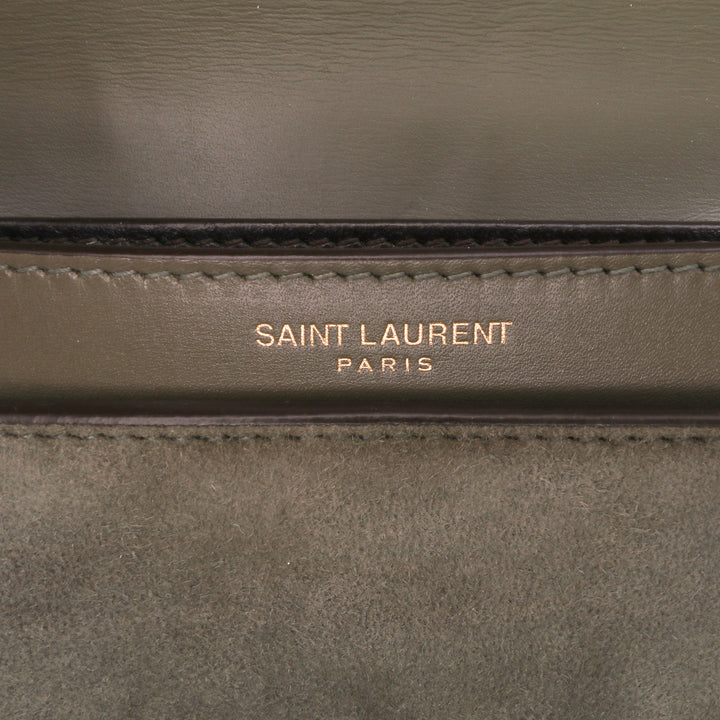 Saint Laurent Daim and Cuir de veau Monogram Cassandra Clasp Bag Marron – GABY PARIS Authentique
