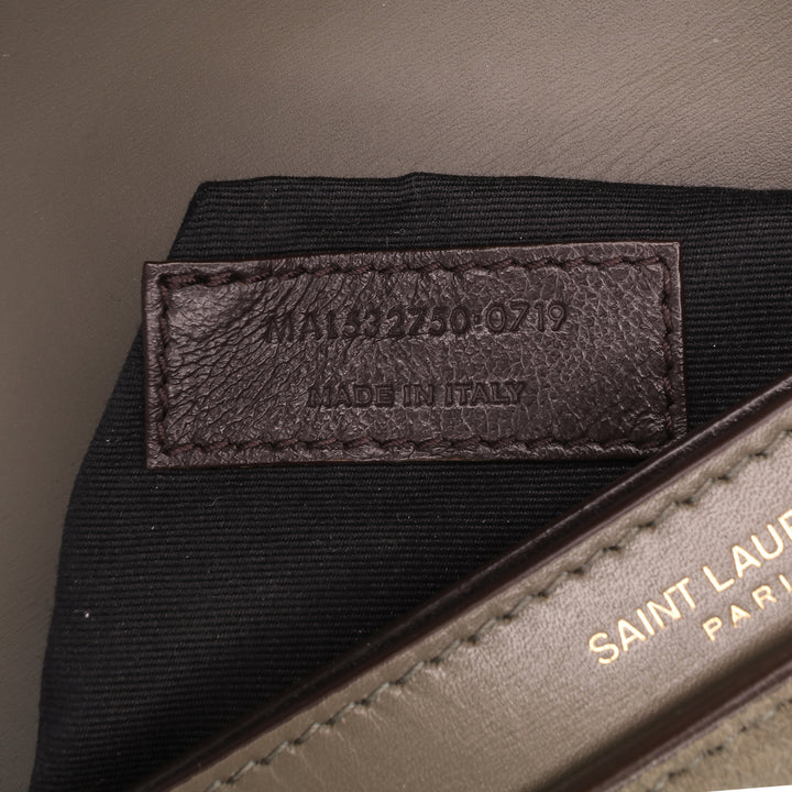Saint Laurent Daim and Cuir de veau Monogram Cassandra Clasp Bag Marron – GABY PARIS Authentique